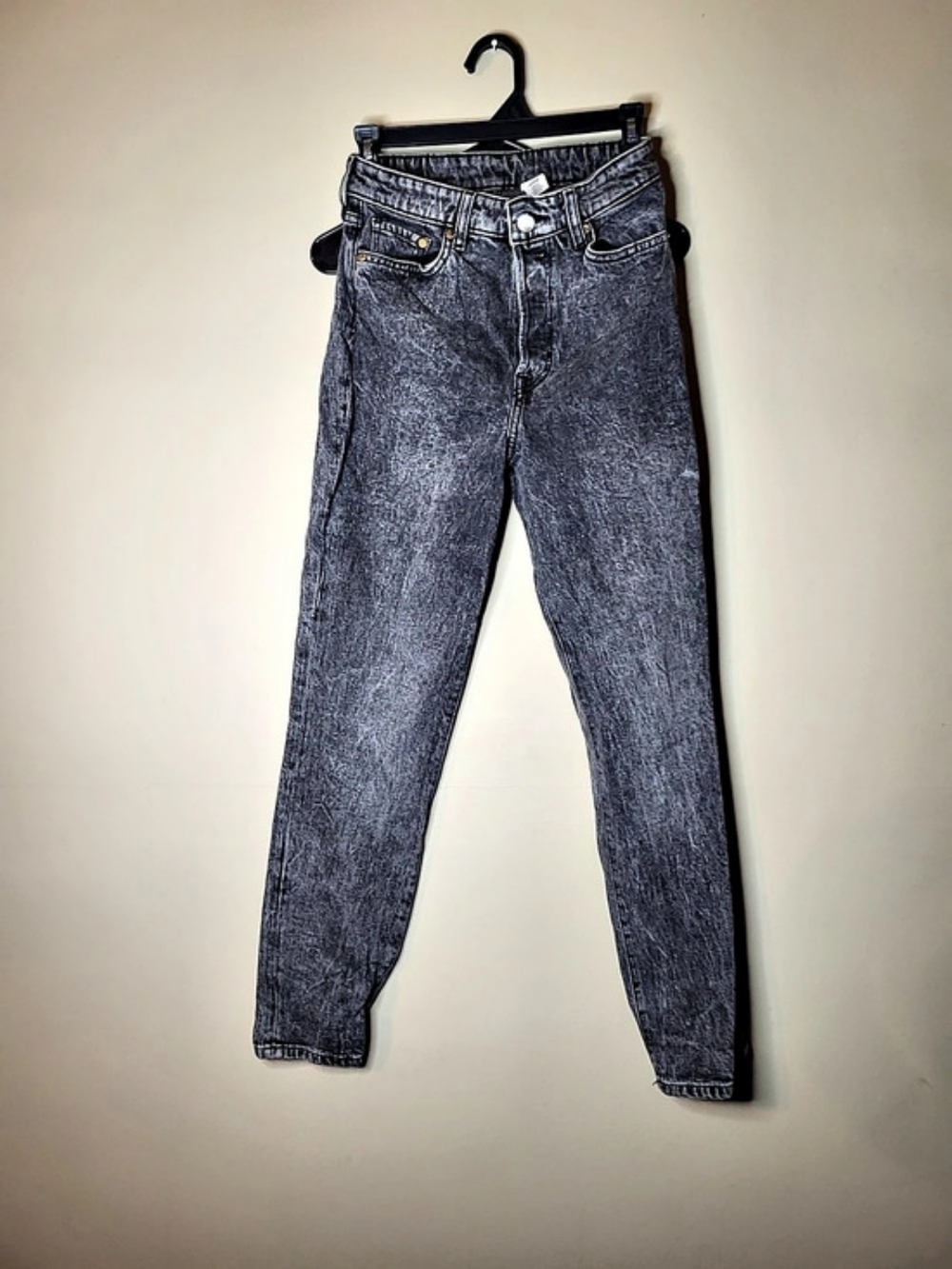 H&M Mom Jeans Ultra High Waist Ultra High Waist Gray Jeans Size 4 Like New